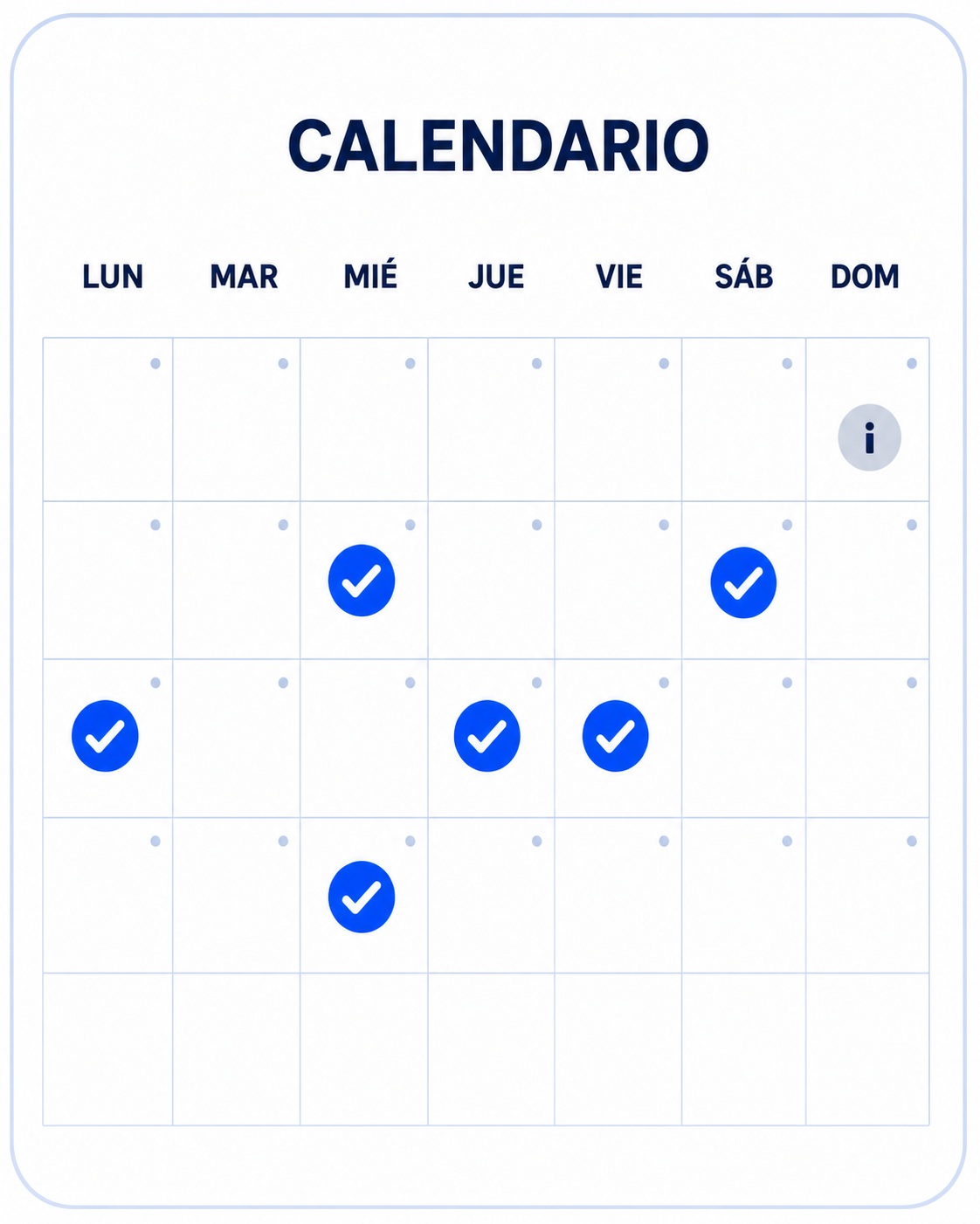 Calendario de publicaciones